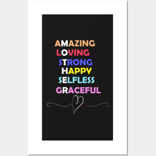 Inspirational Mom Quotes Appreciation Positivity Quote Happy Mother’s Day Posters and Art